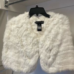 Knit Fur Capelet, one size